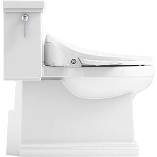 KOHLER Tresham 1-piece 1.28 GPF Single Flush Elongated Toilet with C3-230 Electric Bidet Toilet Seat in White K-3981-4108-0