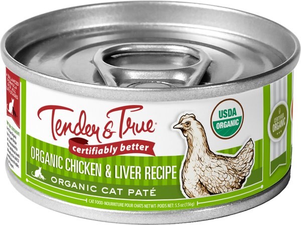 Tender and True Organic Chicken and Liver Recipe Grain- Free Canned Cat Food