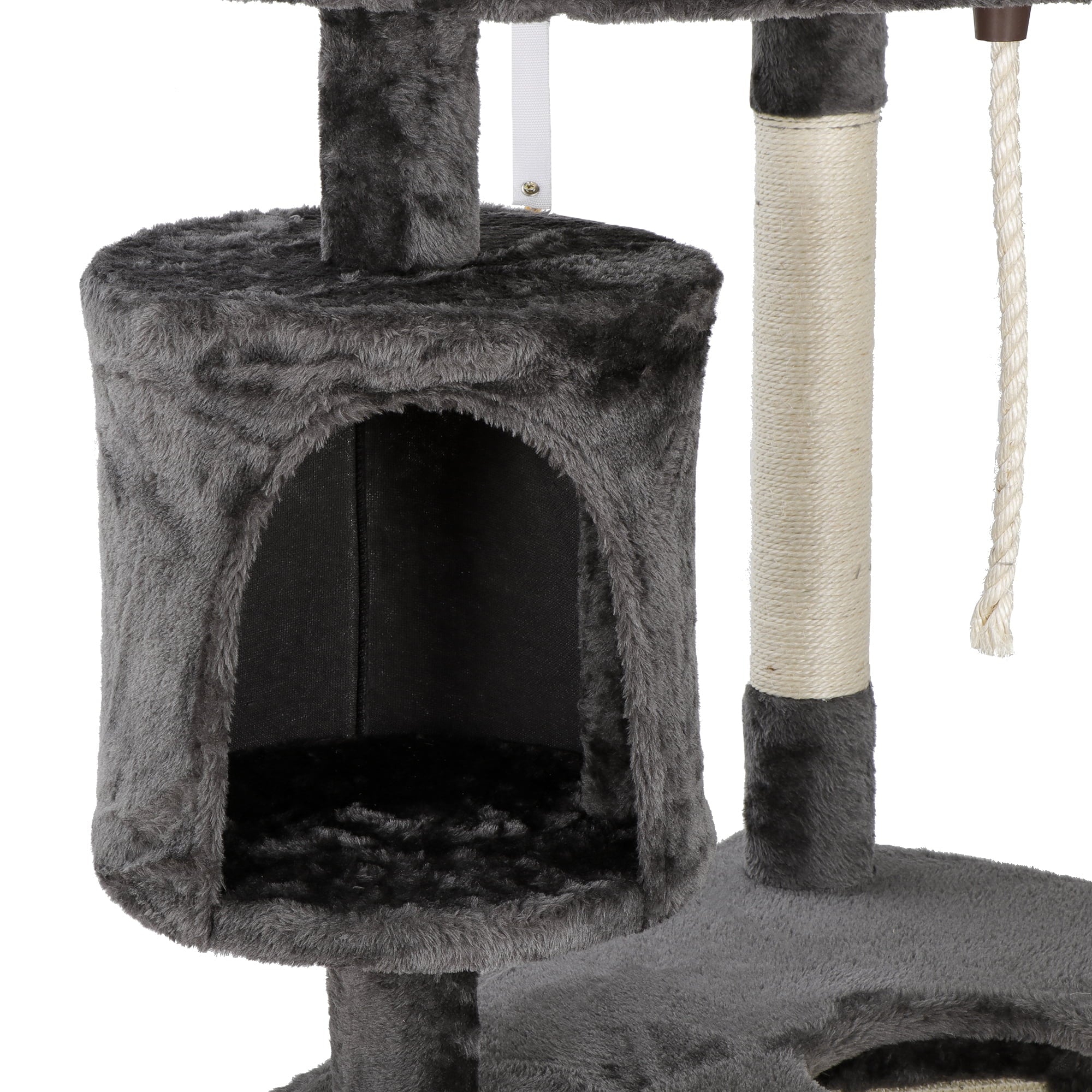 ZENY 79-Inch Multi-Level Cat Tree Stand House Kittens Activity Tower with Scratching Posts， Black