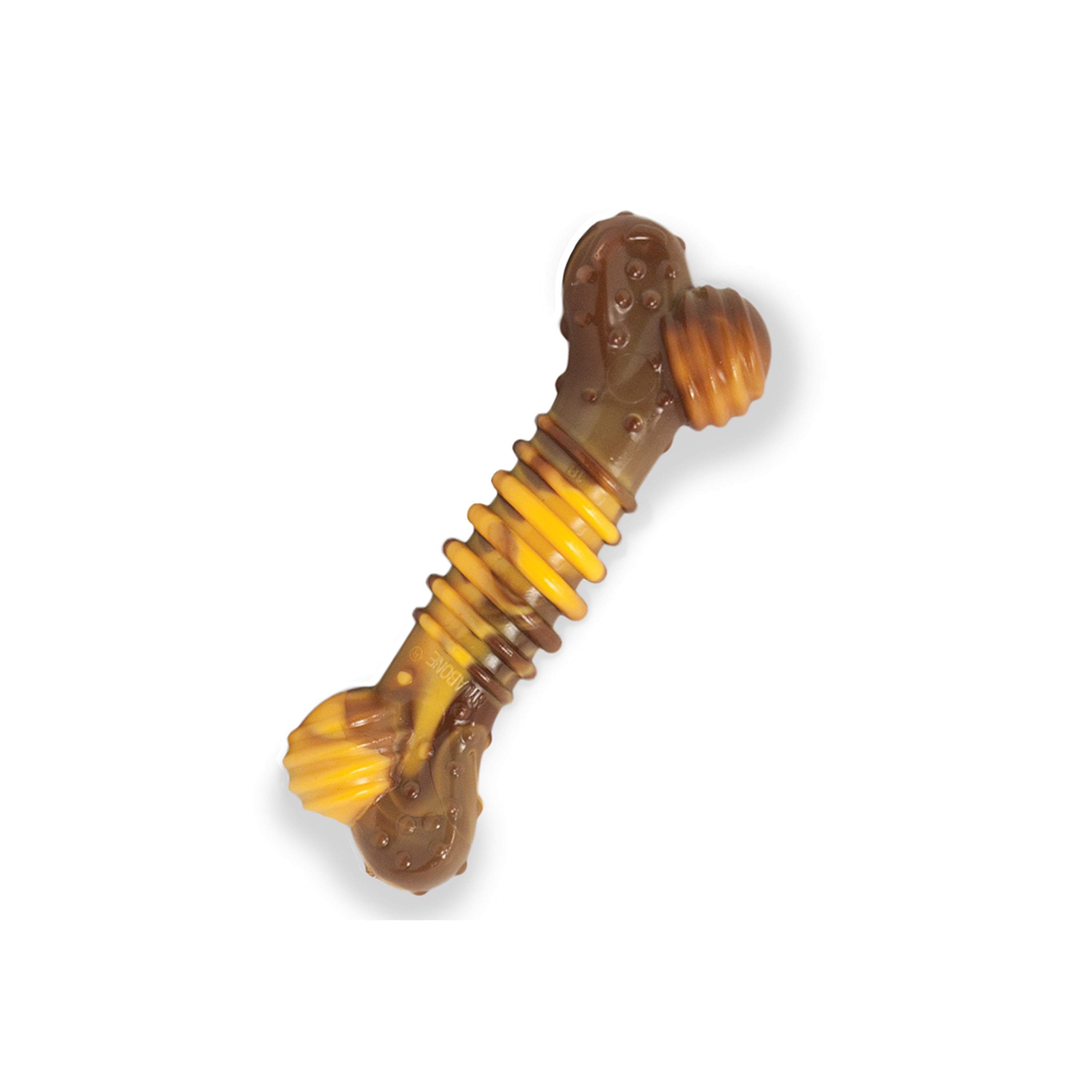 Nylabone Flavor Frenzy Dura Chew Cheesesteak Dog Bone Toy， Regular