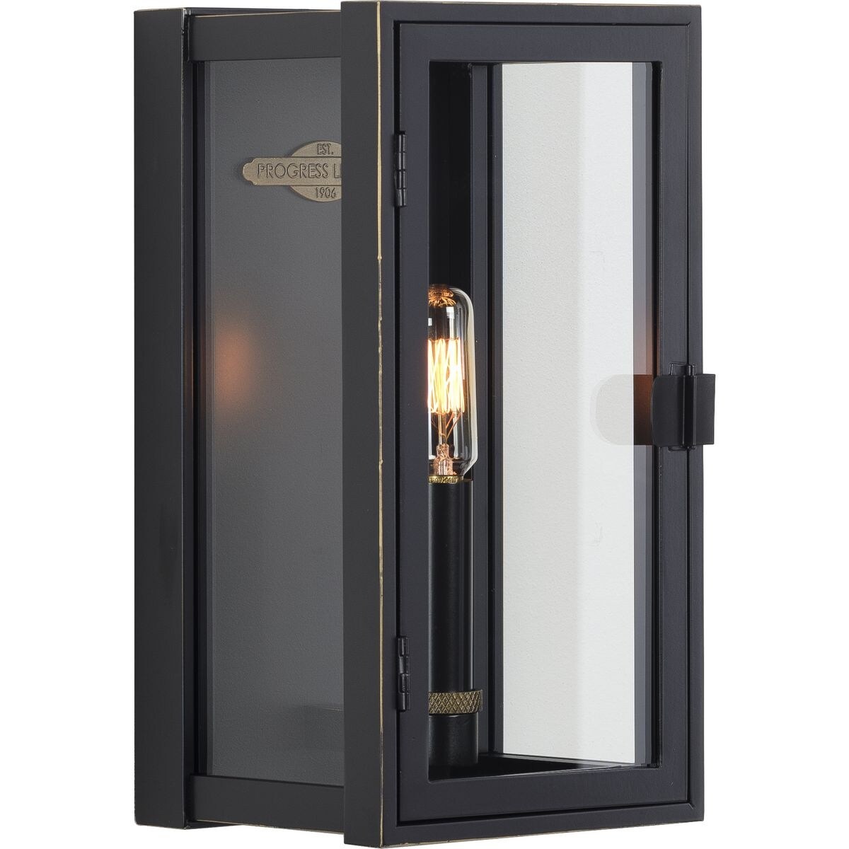 Stature Collection 1-Light Oil Rubbed Bronze Clear Glass Transitional Outdoor Small Wall Lantern Light Shopping - The Best Deals on Outdoor Wall Lanterns | 37343563