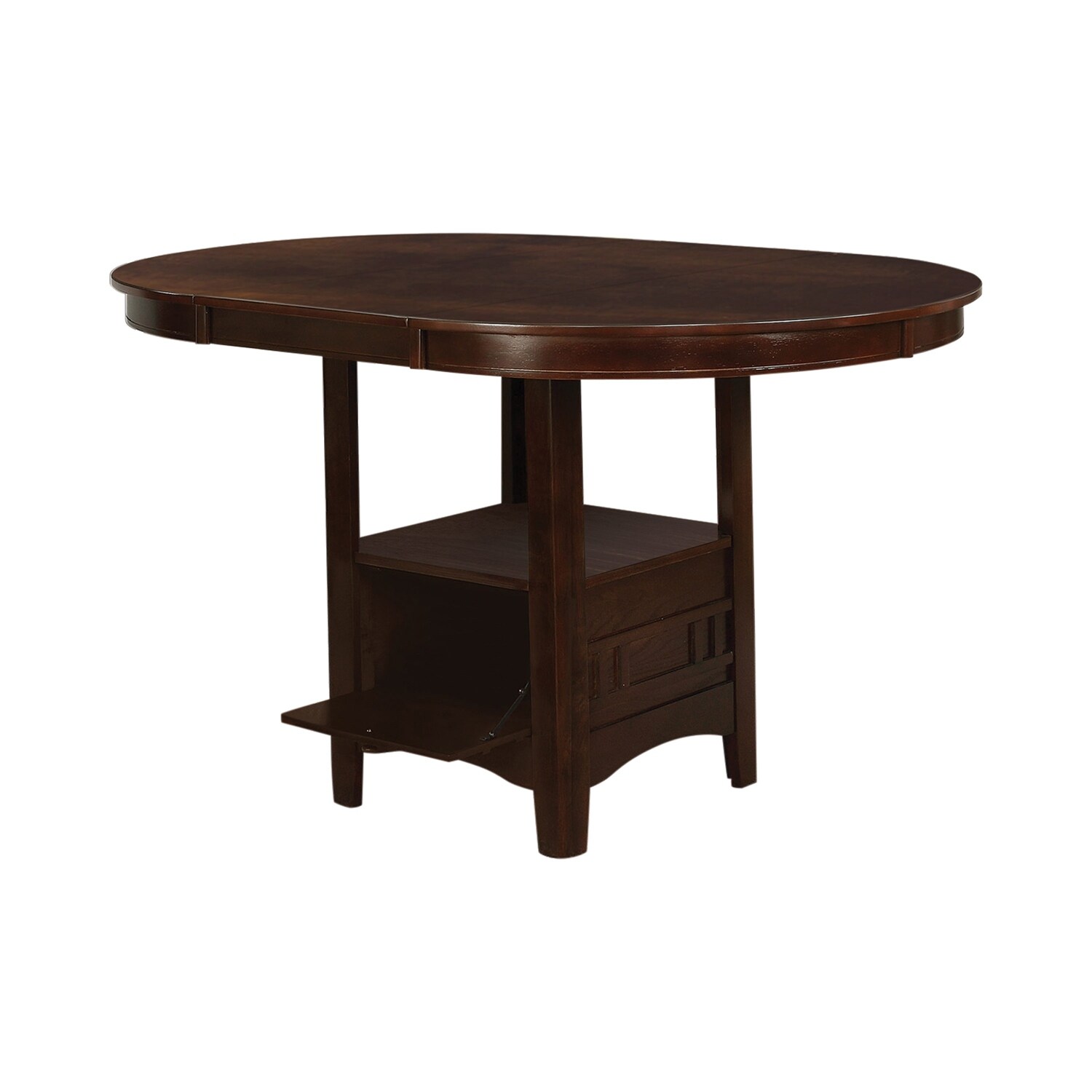 Wood Counter Height Table in Warm Brown