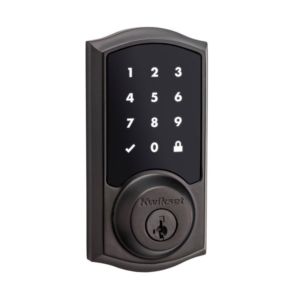 Kwikset Z-Wave SmartCode 916 Touchscreen Venetian Bronze Single Cylinder Keypad Electronic Deadbolt Featuring SmartKey Security 916TRLZW50011PR