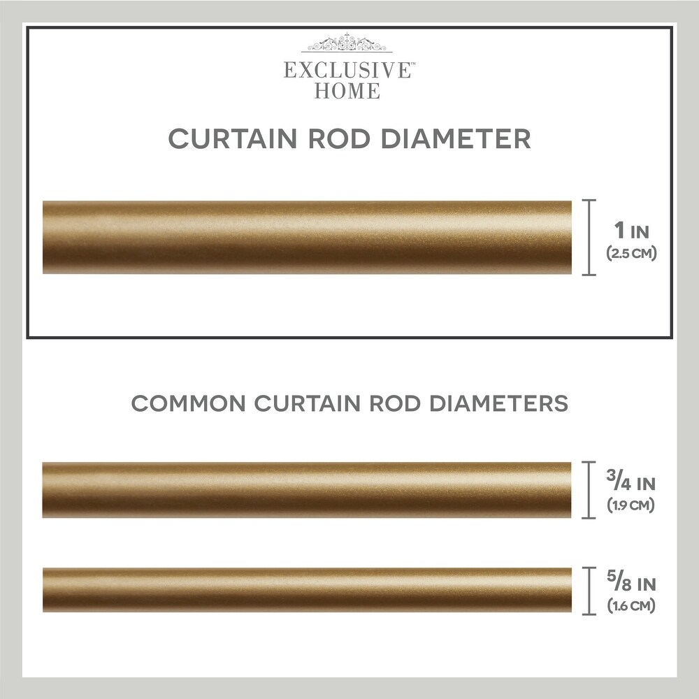 ATI Home Curtains Catherine Curtain Rod and Finial Set