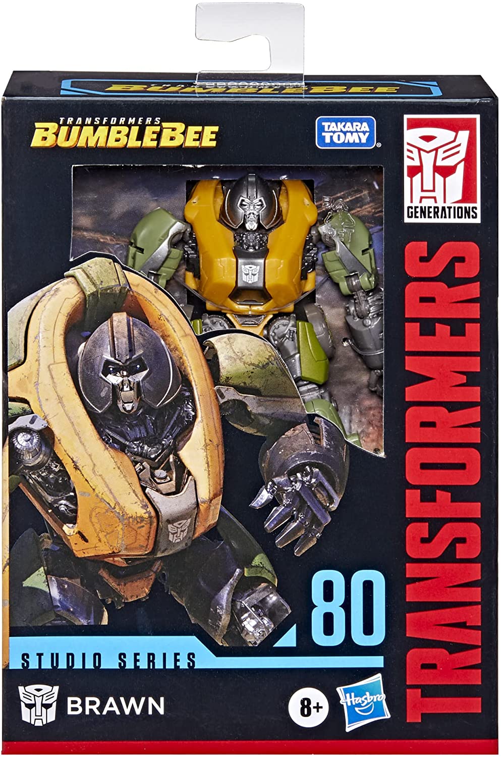 Transformers Toys Studio Series 80 Deluxe Class Bumblebee Brawn Action Figure， 4.5-inch