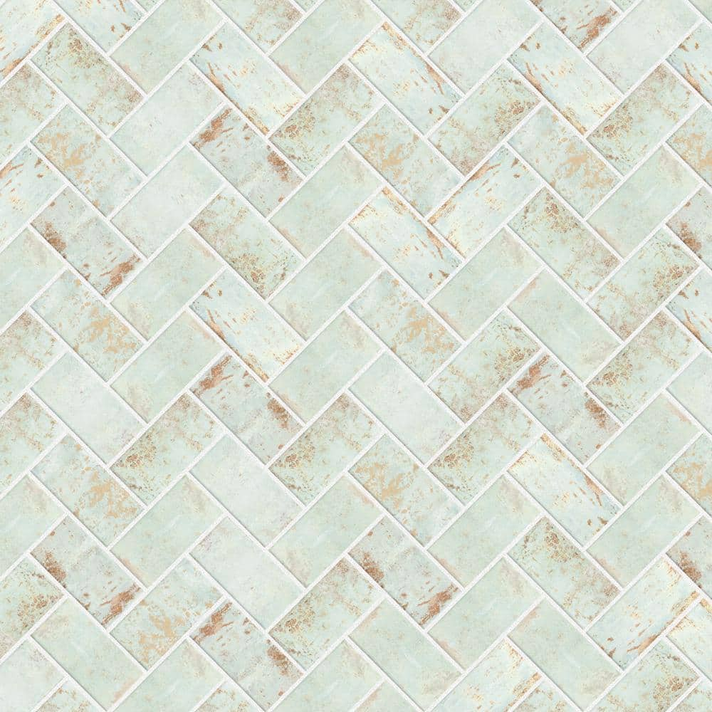 Merola Tile Biarritz Green 3 in. x 6 in. Ceramic Wall Tile (5.72 sq. ft.  Case) WMZ36BZGR