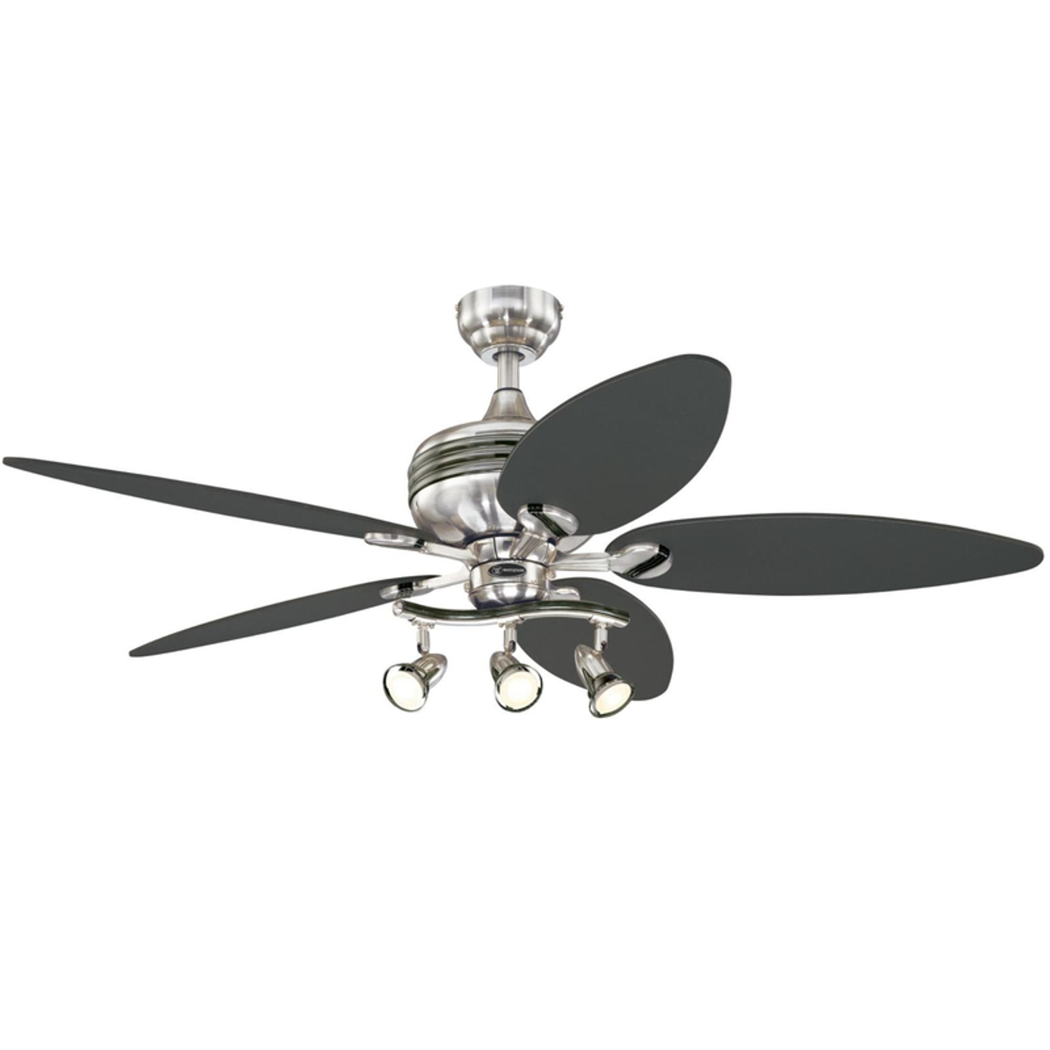 Westinghouse Xavier II 52 in. Brushed Nickel Graphite LED Indoor Ceiling Fan