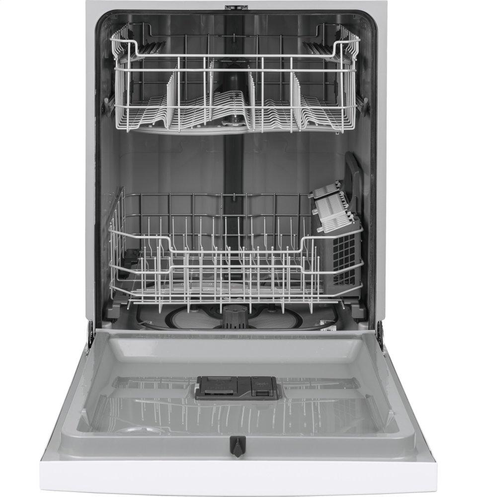 Ge Appliances GDF530PGMWW Ge® Front Control With Plastic Interior Dishwasher With Sanitize Cycle & Dry Boost