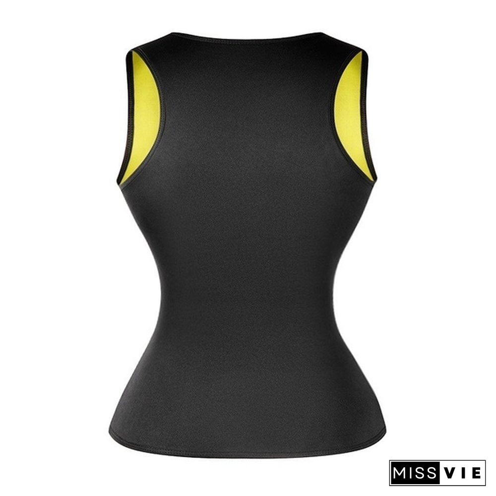 Women Sweat Vest Weight Loss Slimming Waist Trainer Corset Workout Body Shaper Compression Shirt Sport Tank Top