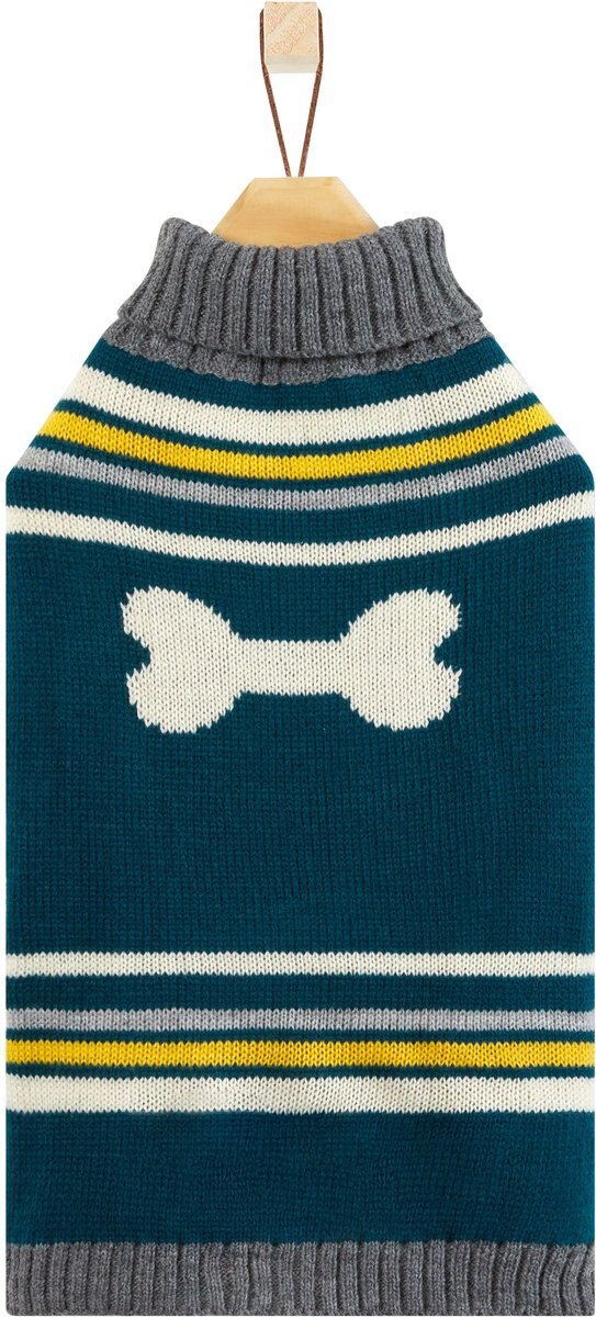 Frisco Striped Bone Dog and Cat Sweater