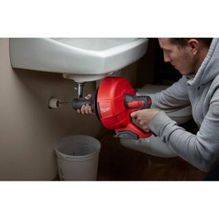 MW M12 12V Lithium-Ion Cordless Auger Snake Drain Cleaning Kit with M12 HACKZALL Reciprocating Saw 2571-21-2420-20