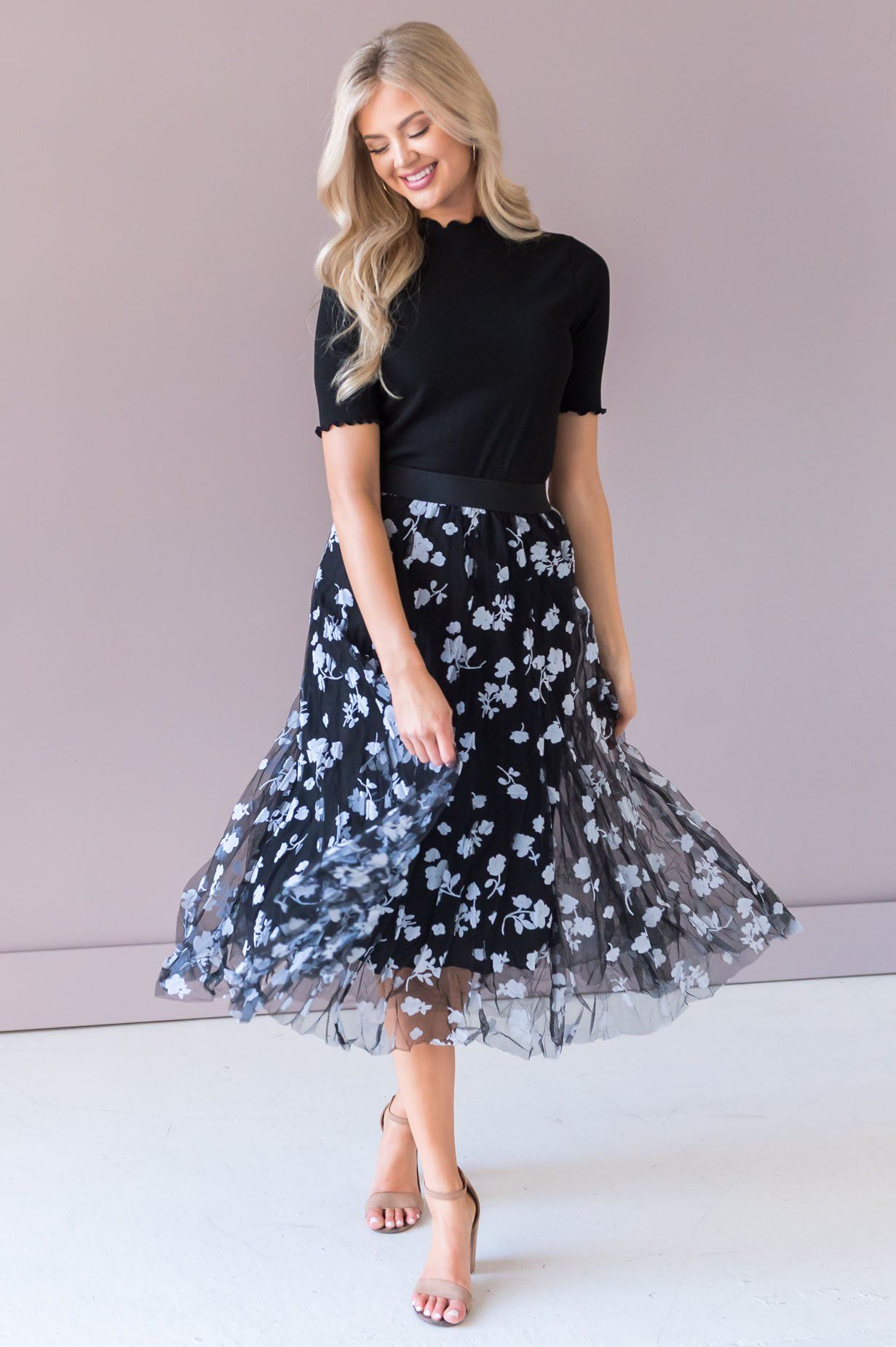 Forever Love Song Modest Tulle Skirt