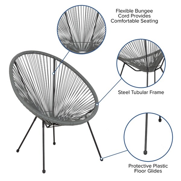 Rattan/ Bungee Papasan Lounge Chair