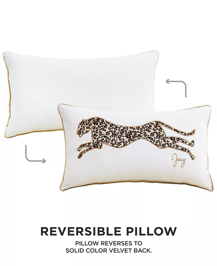 Juicy Couture Velvet Cheetah Decorative Pillow， 14