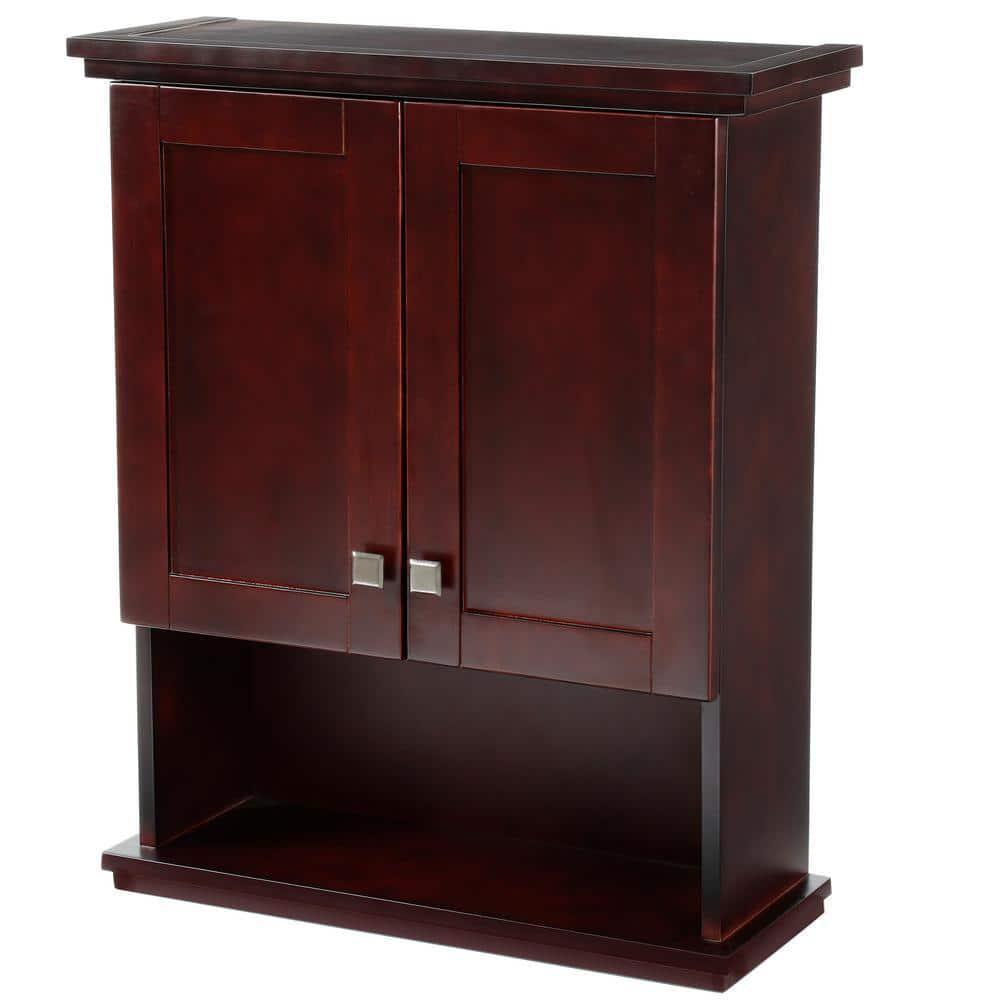 Wyndham Collection Acclaim 25 in W x 30 in H x 918 in D Bathroom Storage Wall Cabinet in Espresso