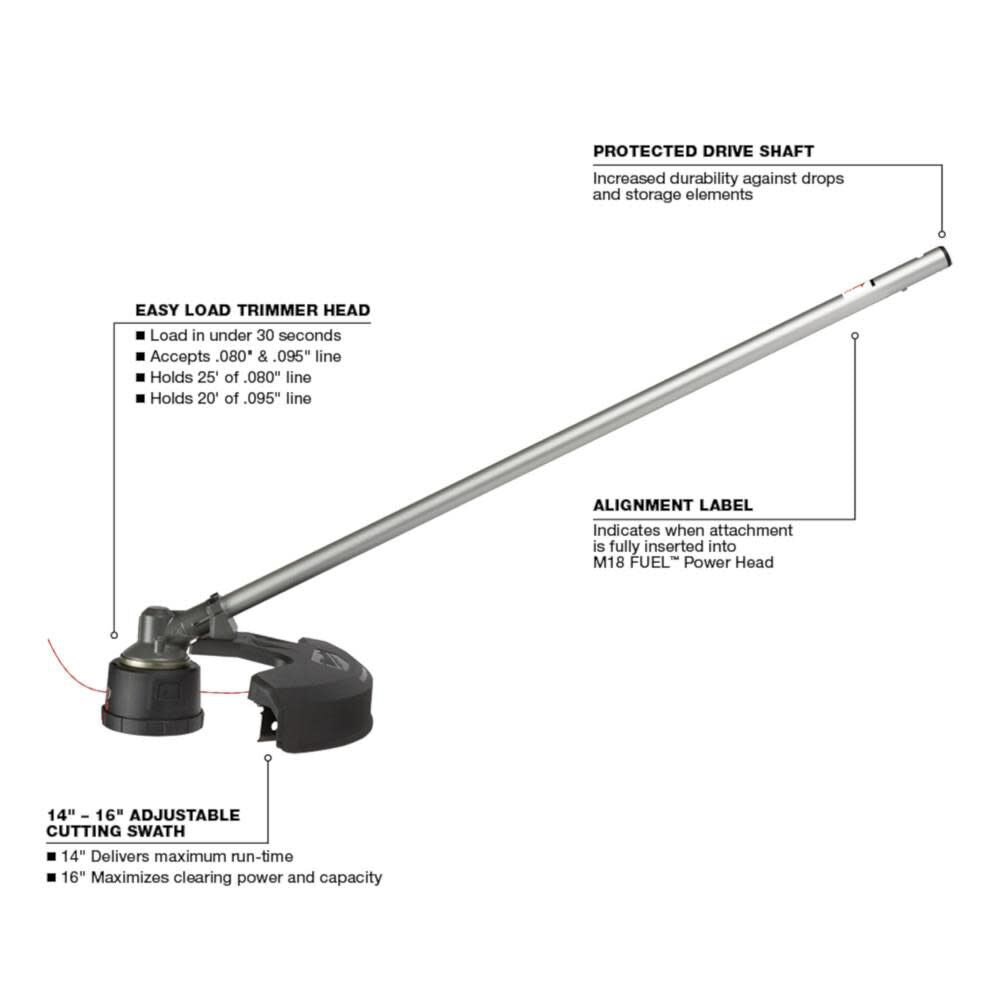 Milwaukee M18 FUEL QUIK-LOK String Trimmer Attachment 49-16-2717 from Milwaukee