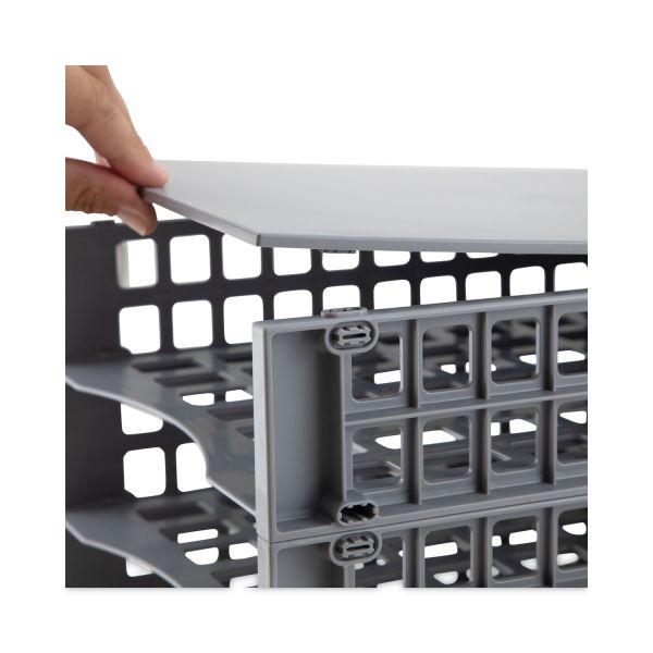 Advantus Snap Configurable Tray System， 12 Compartments， 22.75 x 9.75 x 13， Gray