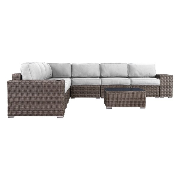 LSI Antibes 10piece Sectional Set with Cup Holders and Sunbrella Cushions