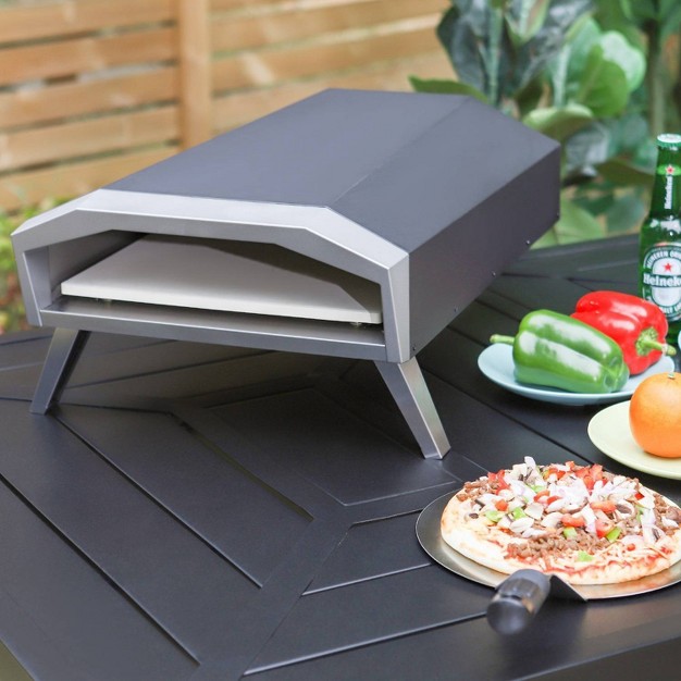 Captiva Designs E02gr011 Propane Gas Outdoor Pizza Oven Black