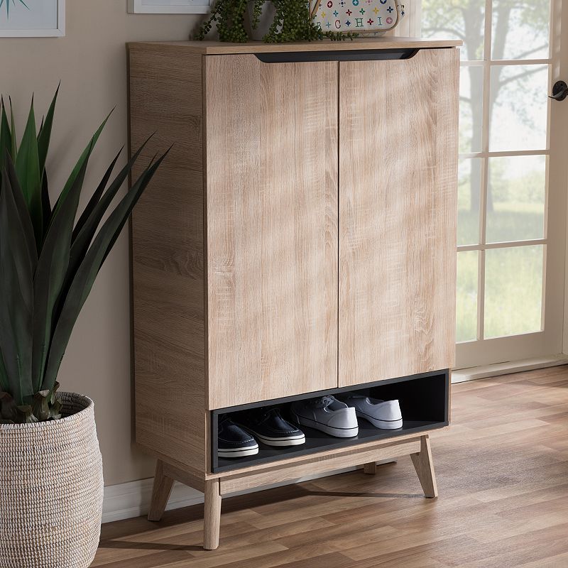 Baxton Studio Fella Shoe Cabinet