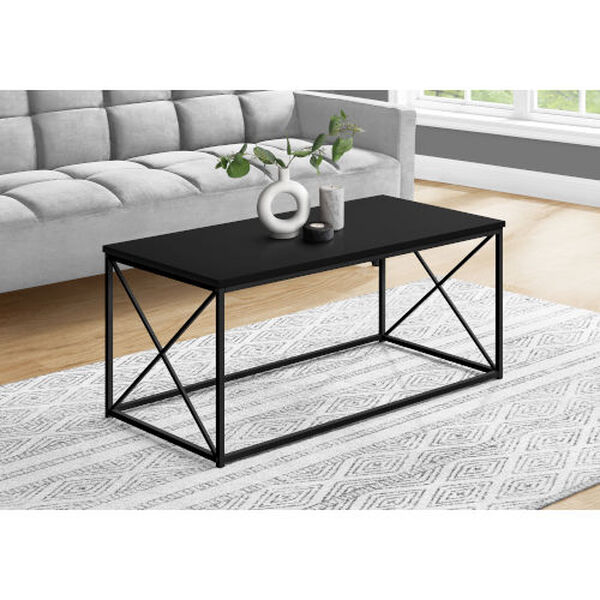 Black X-Leg Coffee Table