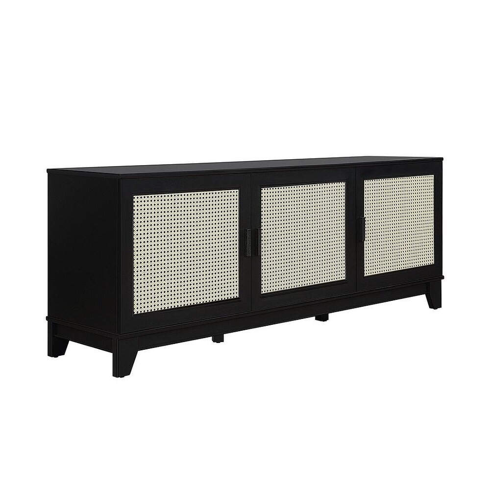 Manhattan Comfort Sheridan 62.99 In. Modern Cane Media Cabinet Console