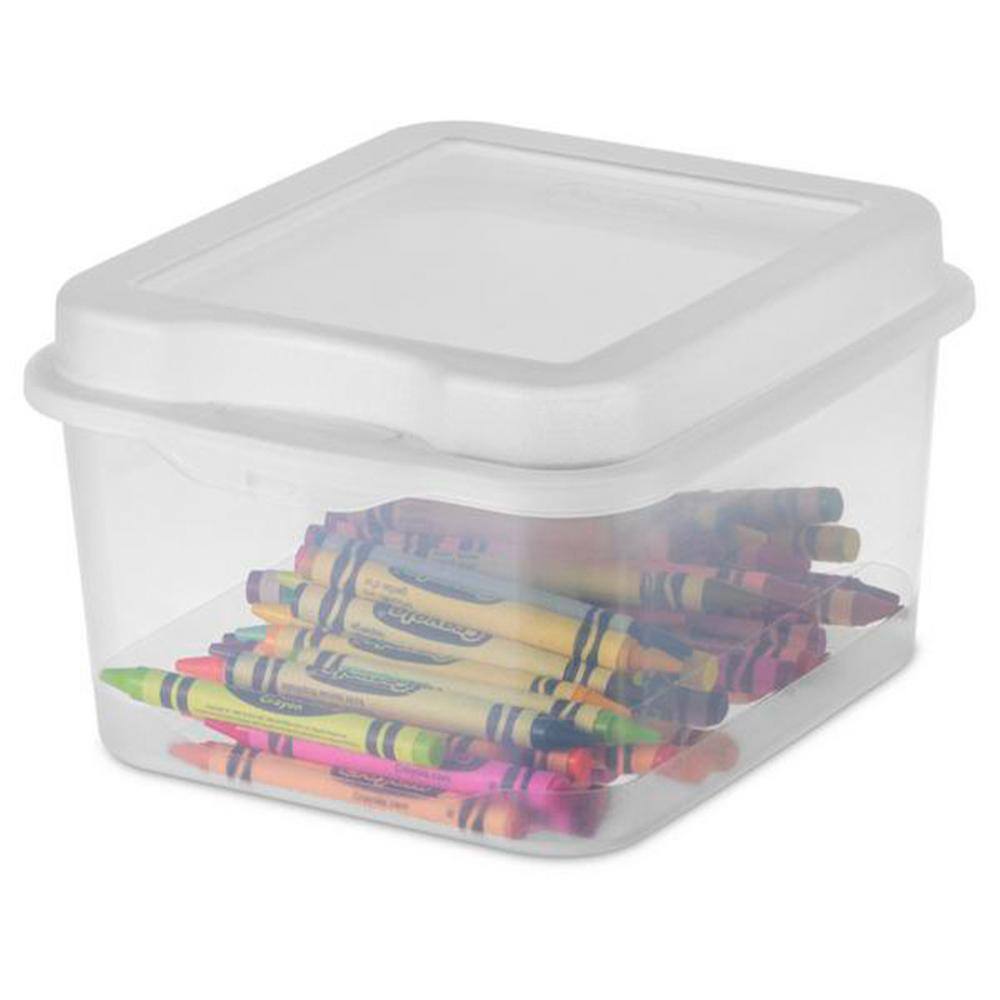 Sterilite 0.2 Gal. Plastic FlipTop Latching Storage Box in Clear (12-Pack) 12 X 18038612