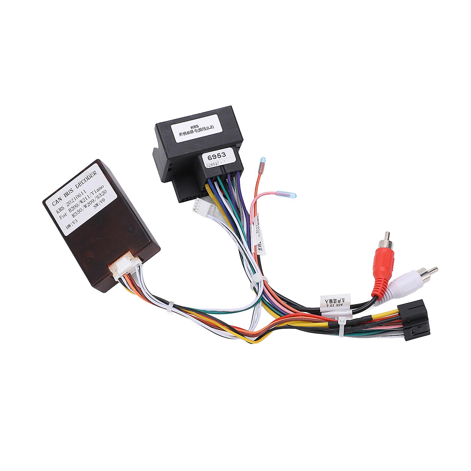 Radio Power Wiring Harness With Canbus Box For Android Navigation Replacement For Mercedes Benz B200 Viano 0818