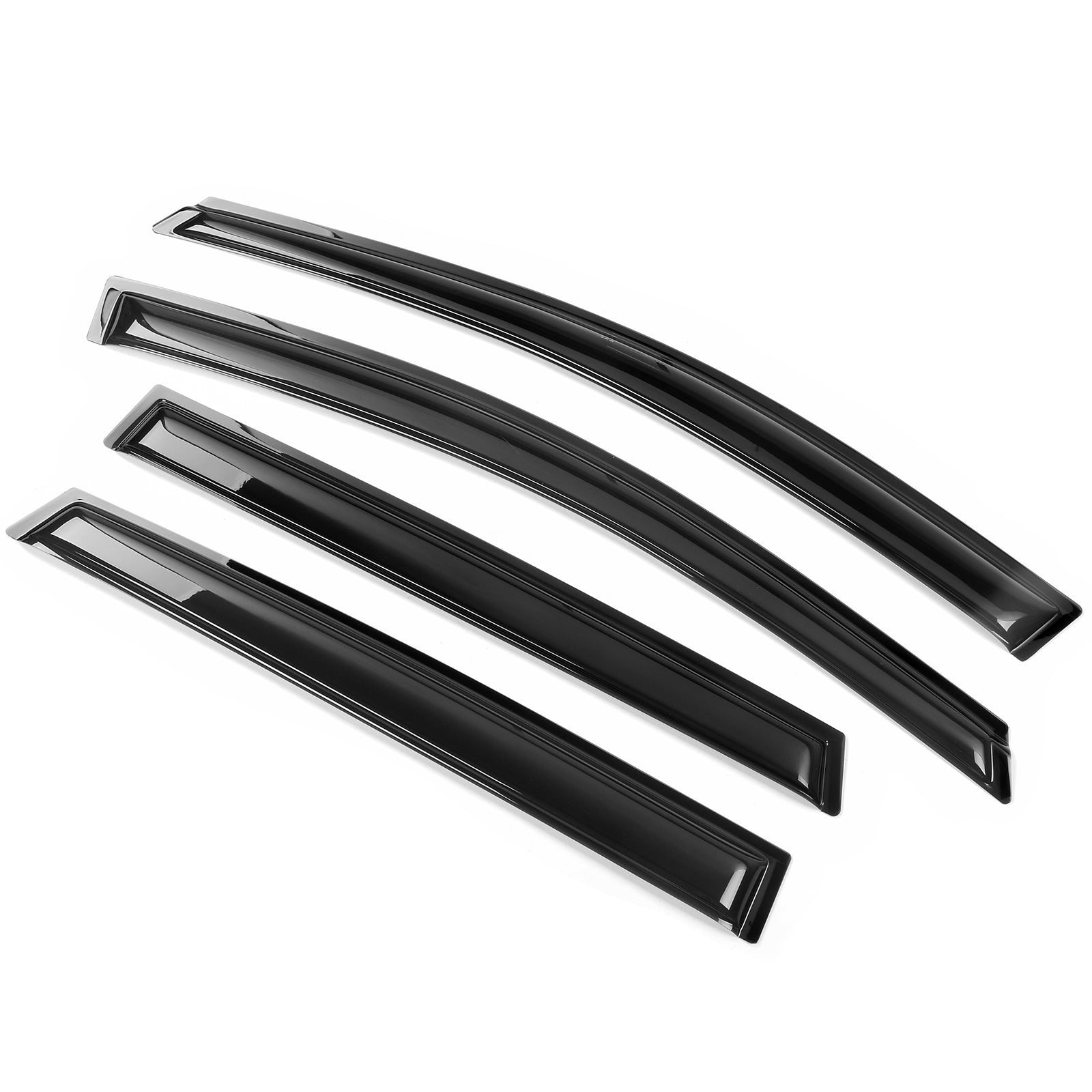 Ikon Motorsports Compatible with 13-19 Ford Escape Acrylic Window Visors Vent Deflector Rain Guard 4Pc Set Outside Mount 2013 2014 2015 2016 2017 2018