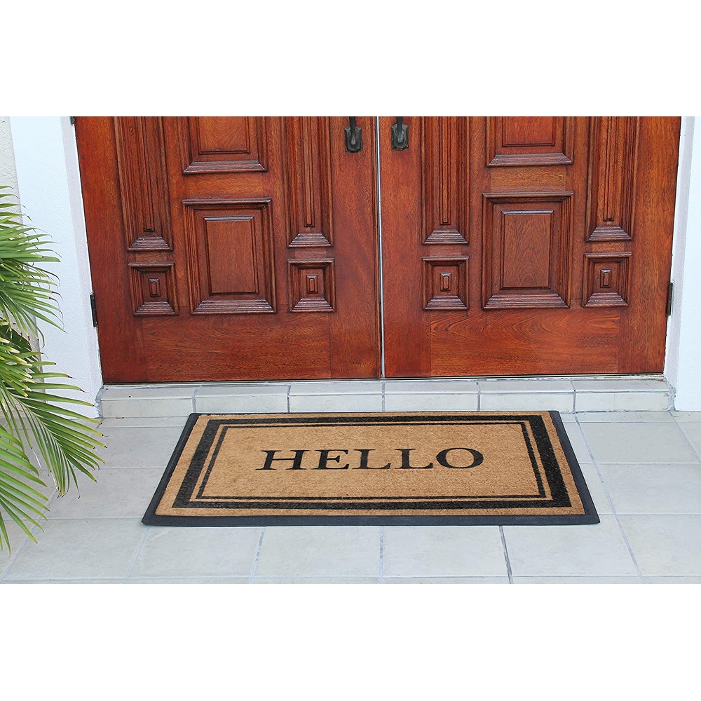 A1HC Natural Coir   Rubber Door Mat  30x48  Thick Durable Doormats for Outdoor Entrance