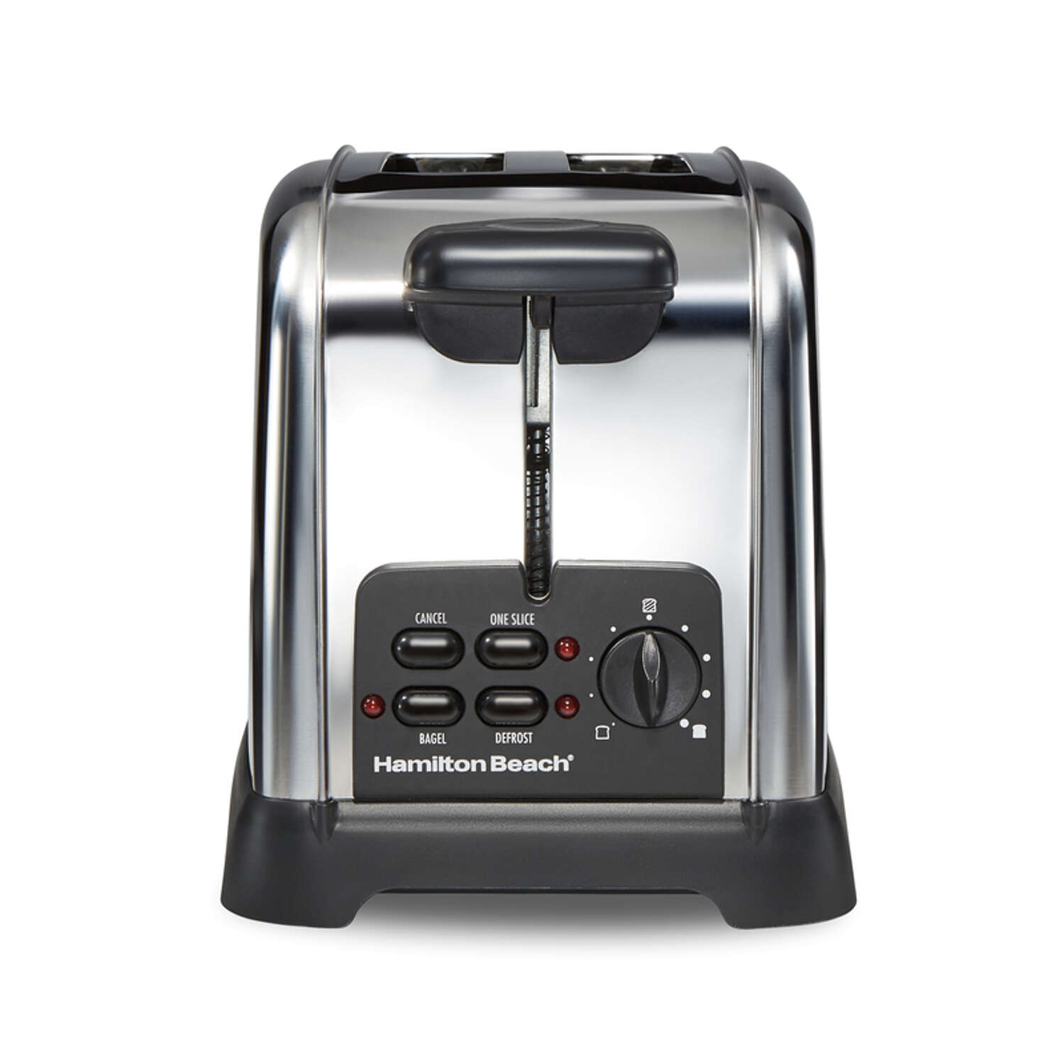 Hamilton Beach Stainless Steel Black/Silver 2 slot Toaster 7.63 in. H X 6.89 in. W X 11.1 in. D