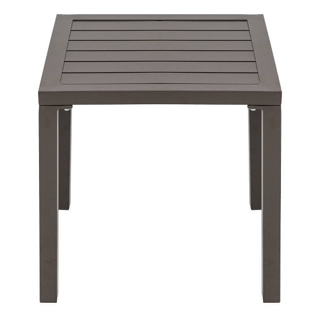 Aluminum Square Patio Side Table Brown Crestlive Products