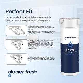 GLACIER FRESH XWF Replacement for GE XWF Refrigerator Water Filter 3 Pack GLACIER FRESH-XWF-3p