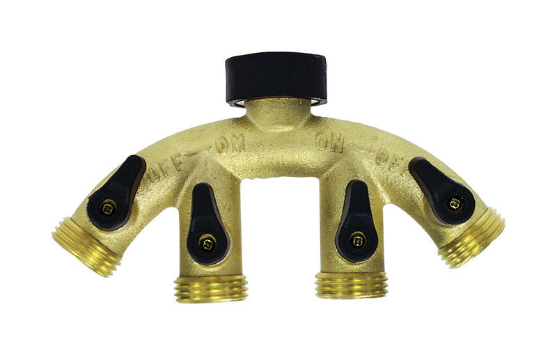 QUAD HOSE SHUT-OFF BRASS