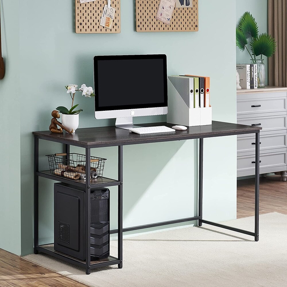 Ivinta Computer Desk with Shelves  Small Home Office Desk