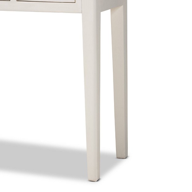 Aiko Wood Console Table White Baxton Studio