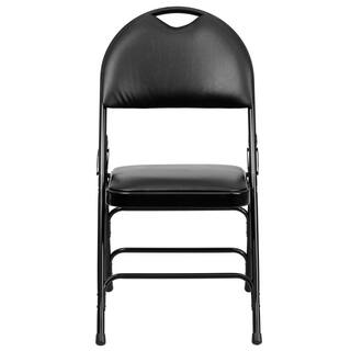 Flash Furniture Black VinylBlack Frame Metal Folding Chair (4-Pack) CGA-HF-15305-BL-HD