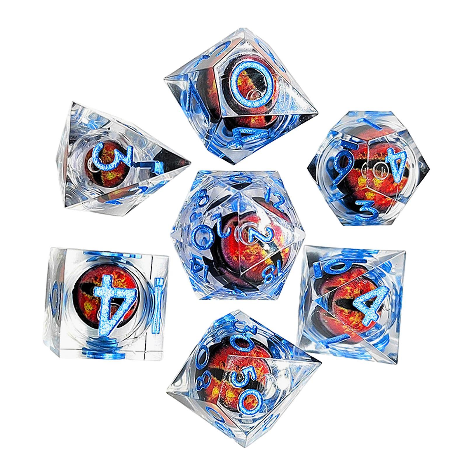 Polyhedral Eye Game Dice 7 Pieces Set Accessory For Teaching Projects Style B