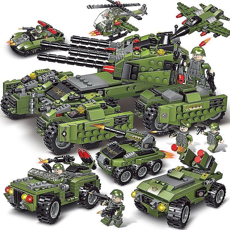 Building Toys Set Army Toys Military Transport Tank Vehicle Playset