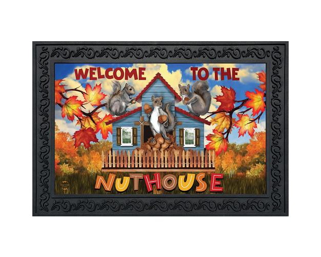 Briarwood Lane Nuthouse Fall Doormat Welcome Autumn Indoor Outd