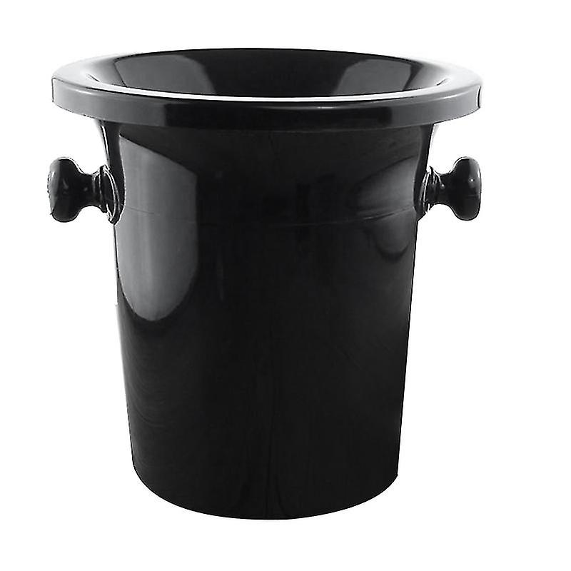 Wine Dump Black Plastic Wine Spittoon - Standard Size With Black Funnel Champagne Bucket