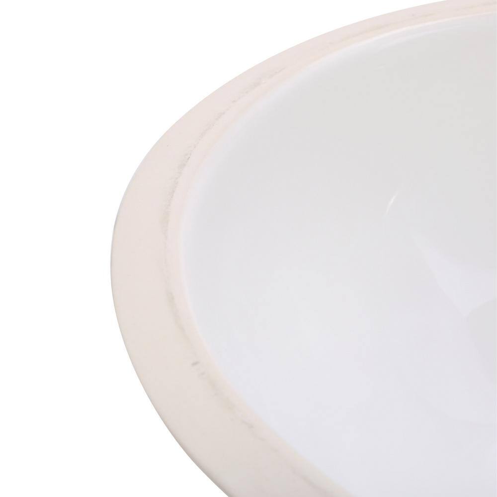 KOHLER Caxton Vitreous China Undermount Bathroom Sink in White K-2205-0