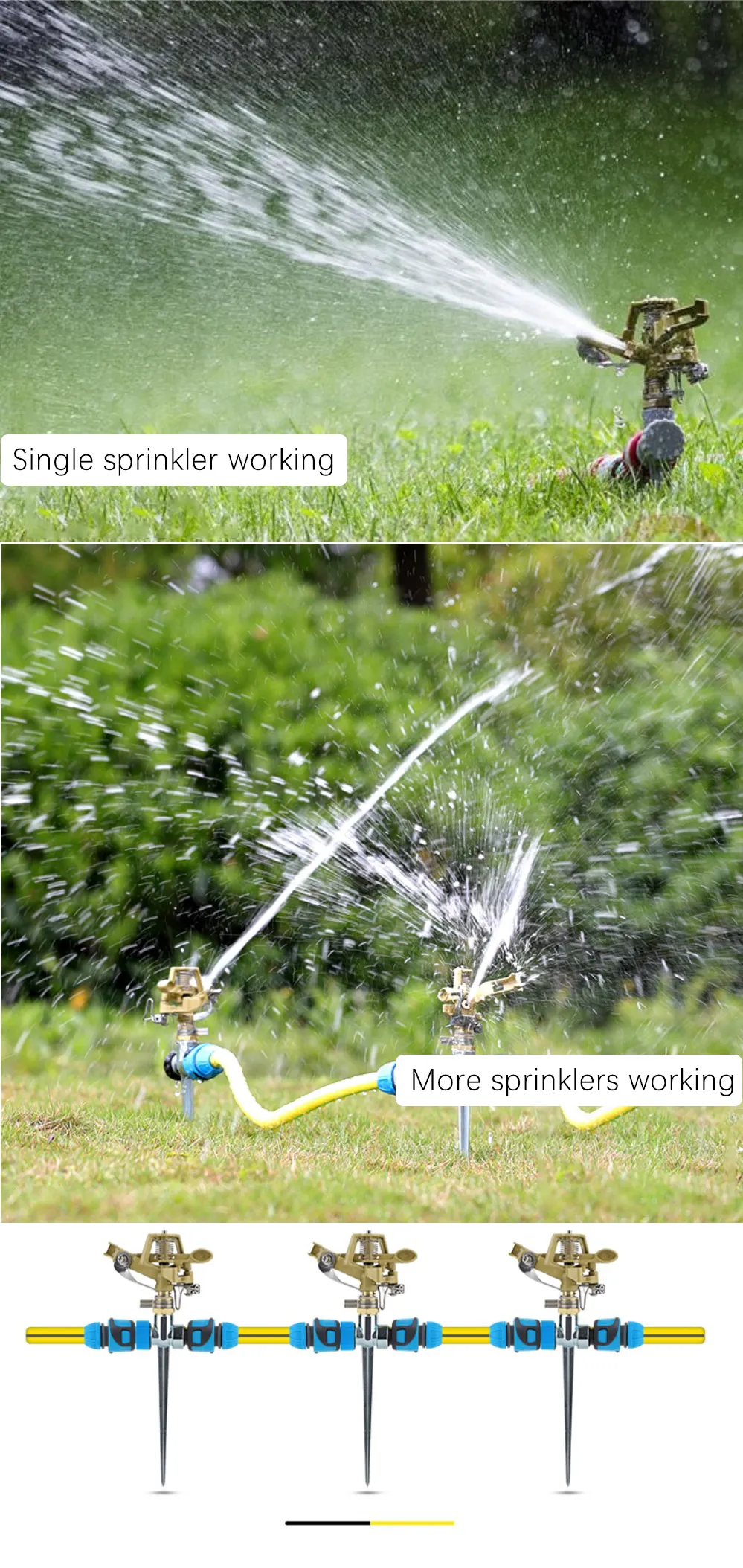 Garden Supplies Adjustable Agricultural irrigation Water Sprinkler For Garden Watering System