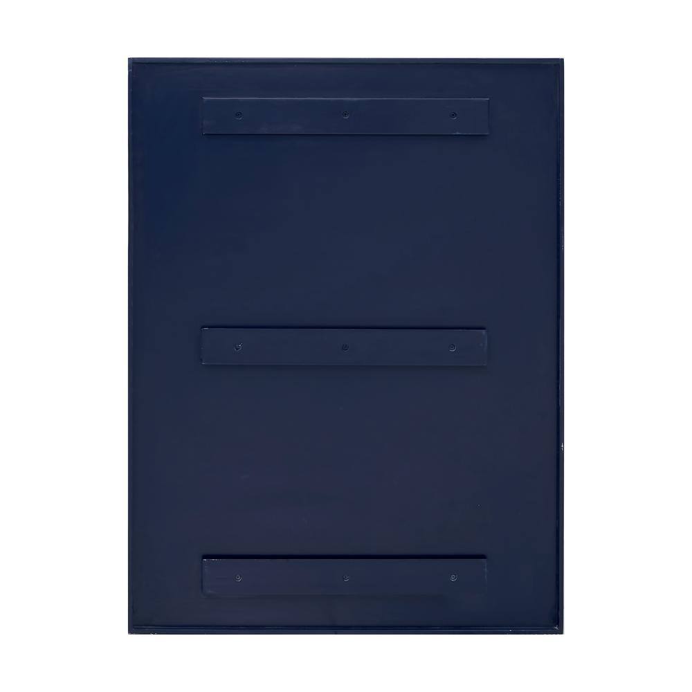 Home Decorators Collection Sturgess 24 in. W x 32 in. H Rectangular Navy Blue Wood Framed Surface Mount Medicine Cabinet with Mirror 19111-MC24-NB