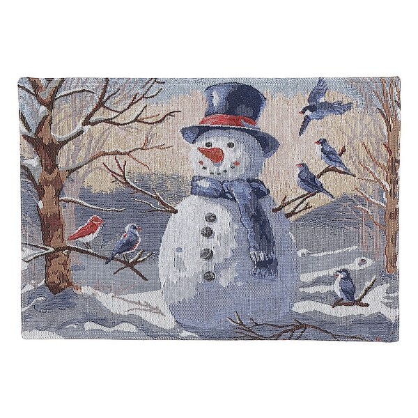 Tapestry Placemat Snowman 13 X 18