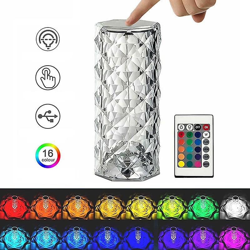 Rechargeable Crystal Night Light Rgb Romantic Dest Lamp