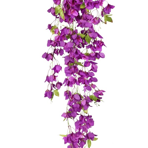 Purple Artificial Bougainvillea Flower Stem Hanging Spray Bush 50in