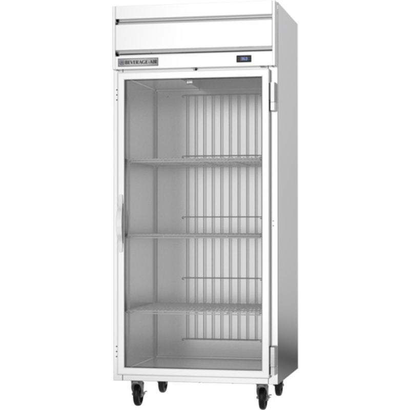 Beverage-Air HRPS1WHC-1G Reach-In Refrigerator， Horizon Series， 1-Section， 1 Glass Door， Stainless Steel Sides