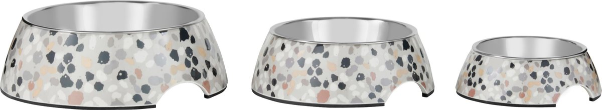 Frisco Terrazzo Design Stainless Steel Dog and Cat Bowl