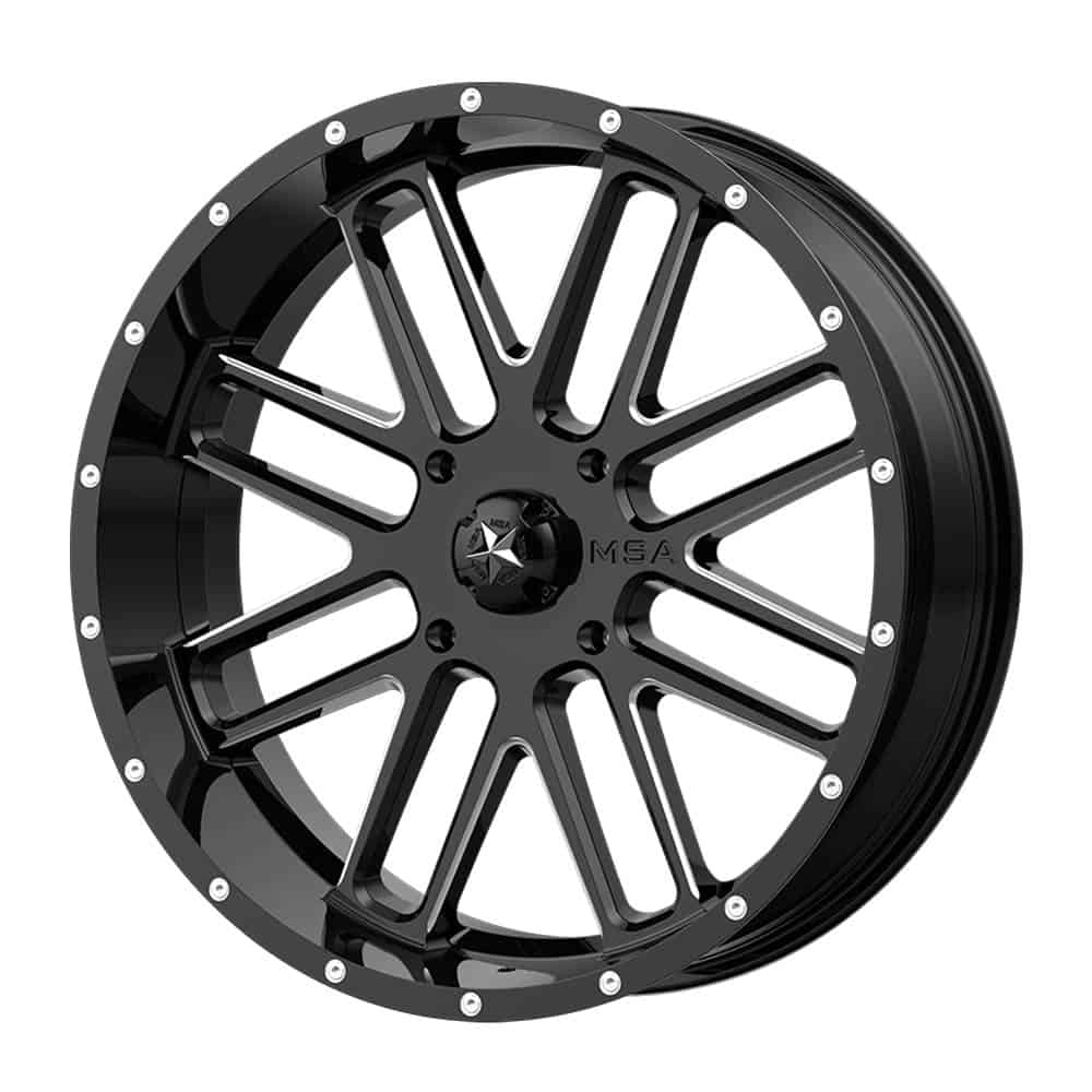 MSA Offroad Wheels M35 BANDIT MA35 22X7 4X156 G-BLK MILL 00MM